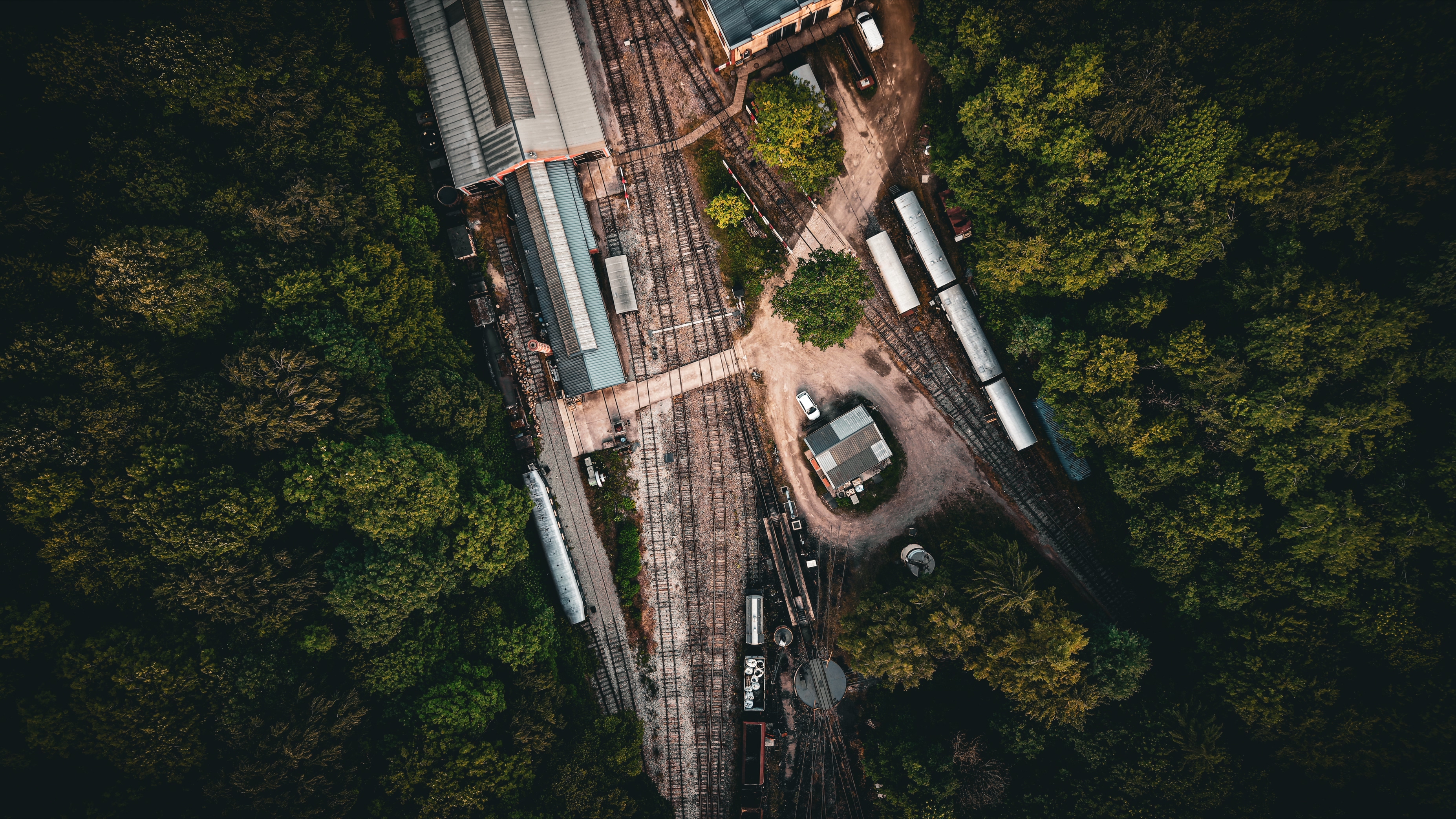 Fond-de-Gras railyard from directly above